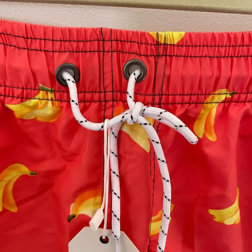 NWT Vacancy Co. Australia Men’s Swim Trunks orange/yellow bananas size XL